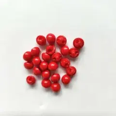 目玉ボタン6㎜　24個　赤