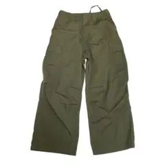 【GU】カーキ カーゴパンツ ゴム入りウエスト M