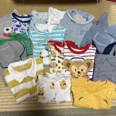 60〜80cm つなぎ　サスペ　パジャマ　ロンパース　15点セット