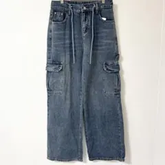 Ｌサイズ　新品タグ付き　デニムカーゴパンツ 秋服　秋冬　カジュアル