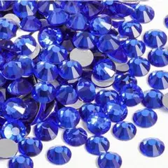 ラインストーン　3mm 青　ブルー　デコパーツ　うちわ