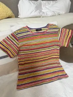 JIM THOMPSON マルチボーダー 半袖Tシャツ Mサイズのサムネイル