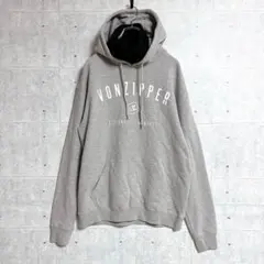 【ボンジッパー】ロゴパーカー (M) ネックウォーマー付き グレー