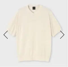 新品　LANVIN コットン シルク Vネックニット / ソーサのサムネイル