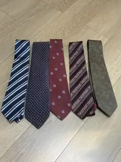 シルク100% ネクタイ　5本セット