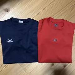 MIZUNO アンダーシャツ レッド ・ 濃紺Tシャツ160cm 2枚組のサムネイル
