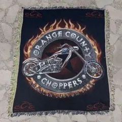 90s ORANGE COUNTRY CHOPPERS バイク ヴィンテージラグ
