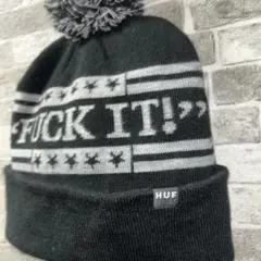 HUF ポンポン付きニット帽 ブラック