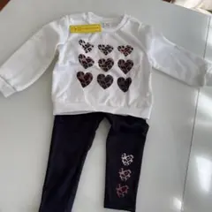 SHEIN ハート柄 トレーナー・レギンスセット 18-24M