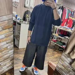 Reebok アメカジ ストリートネイビー XL 長袖カットソーハイネックのサムネイル