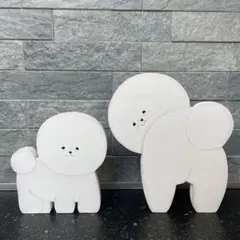 エミエル様オーダー品　ビションフリーゼ　トールペイント