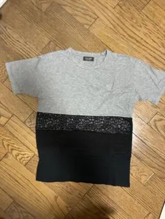 ZARA MAN 切り替えデザイン Tシャツ グレー ブラックのサムネイル