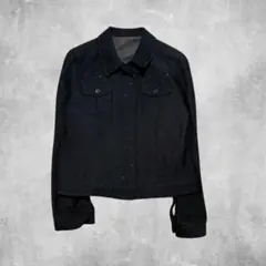 Y2K デニム風 ジャケット ウール混 フェアリーグランジ 森ガール 古着女子