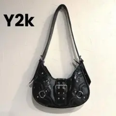 Y2k グランジ ソーホー ブラック エナメル ショルダーバッグ バッグ