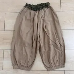 100 ベージュ バルーンパンツ ウエストゴム 楽チン カジュアルパンツ