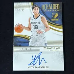 渡邊雄太 Watanabe Yuta Immaculate /99 Auto