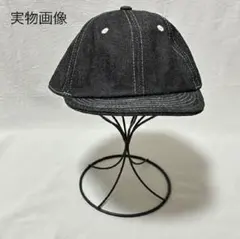 アンパイアキャップ ベースボールキャップ ショートブリム つば短 デニム 帽子