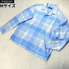 極上の肌触り✨ブラックレーベルクレストブリッジ チェックシャツ M 爽やかブルーのサムネイル