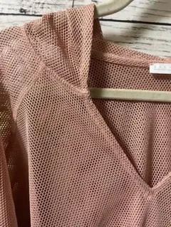 ZARA SPORT メッシュフードパーカー ピンク