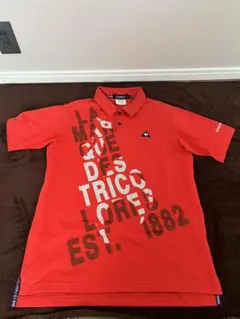 値下【中古】le coq sportif ゴルフポロシャツ レッド