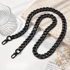 ⭐️新品⭐️アクリル チェーン スマホ ショルダー ストラップ ブラック お洒落