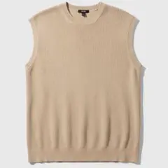 UNIQLO ノースリーブセーター Mサイズ ベージュ レディース/メンズ兼用