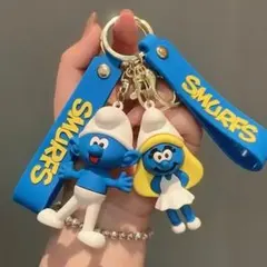 【2個セット】スマーフ クラウチー＆スマーフィエット キーホルダー ストラップ