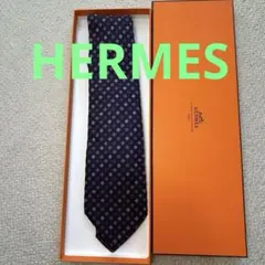 極美品　未使用　HERMES　エルメス　ネクタイ　マルチカラー小紋柄ダイヤ格子柄