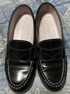 HARUTA ブラック ローファー 24.5cm EE Casseliniコラボ