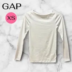 GAP 長袖 Tシャツ XS ホワイト 無地 レディース 万能アイテム