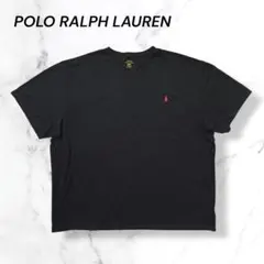 POLO RALPH LAUREN VネックTシャツワンポイントポニー刺繍ロゴ黒