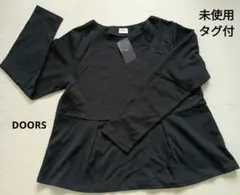URBAN RESEARCH DOORS 黒 ペプラムプルオーバー M