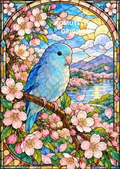 マメルリハインコ　デジタルアート　2Lサイズ