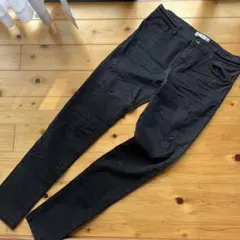 メンズLL Avid.Jeans ダメージジーンズパンツデニム　ブラック