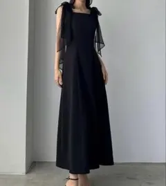 【新品未使用】Louere チュールリボンキャミワンピース セミフレア