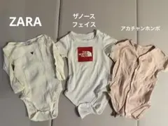 【ノースフェイス】【ZARA】【アカチャンホンポ】半袖 長袖ロンパース　80
