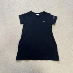 Champion キッズ 半袖 ワンピース 110 女の子 黒 チャンピオン