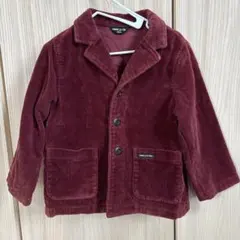 COMME CA ISM 赤　ベロアジャケット