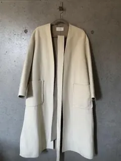 FRAY I.D ノーカラー ガウンコート ロングコート アイボリー サイズ1