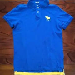 アバクロ　ポロシャツ　ブルー　S