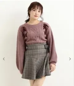 マジェスティックレゴン アシメデザインチェックスカパン Mのサムネイル