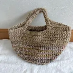 ハンドメイド　麻のハンドバック
