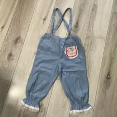 サスペンダー付きレースパンツ ズボン ブルー