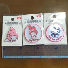 My Melody & Hello Kitty ワッペン 3個セット