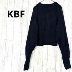 ケービーエフ KBF 透かし編み アンサンブル【F】2way ベスト 長袖 黒