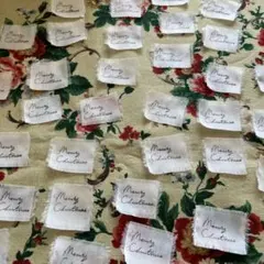 Merry Christmas 布タグ ハンドメイド 手芸 白 装飾30ピース❷