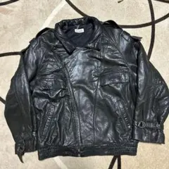 00s PIASports ブラックレザージャケット