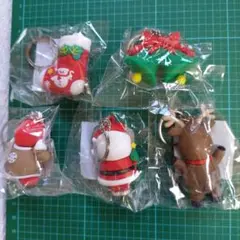 ぷっくりX'masラバーマスコット5個セット