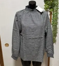 新品未使用サマンサモスモス 柄アソート襟シャーリングブラウス