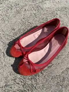 Pretty Ballerinas レッド スエード フラットシューズのサムネイル